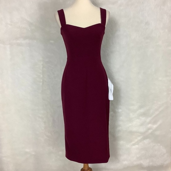 NWT Dress the Population Nicole dress in burgundy size small - Picture 2 of 7
